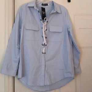 Urban Mix lace up shirt, Medium